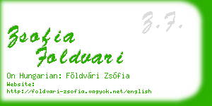 zsofia foldvari business card