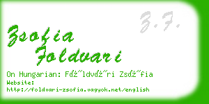 zsofia foldvari business card